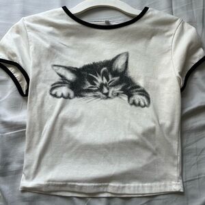 SHEIN Cat Crop Top